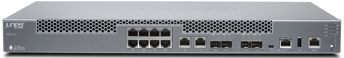 MX150 High-performance routing for low-bandwidth applications.
